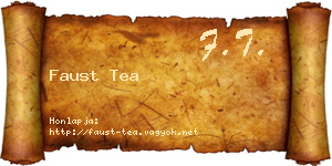 Faust Tea névjegykártya